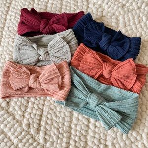LaPettieCo Handmade Baby Headbands Stretchy Nylon Headband with Bows